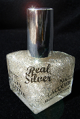 GENUINE SILVER GLITTER NAIL TOP COAT